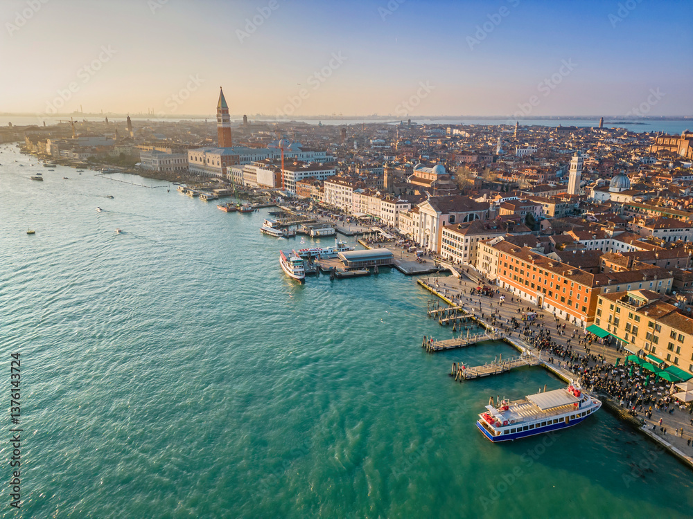 Naklejka premium Aerial view of Venezia Old City