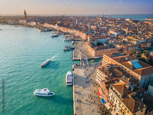 Aerial view of Venezia Old City