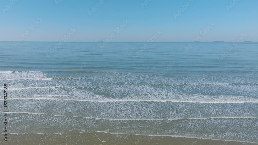 yellow sea, view of the sea from the beach yellow sea, view of the sea from the beach