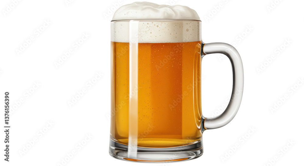 Isolated Beer Mug with Foam Isolated Beer Mug with Foam