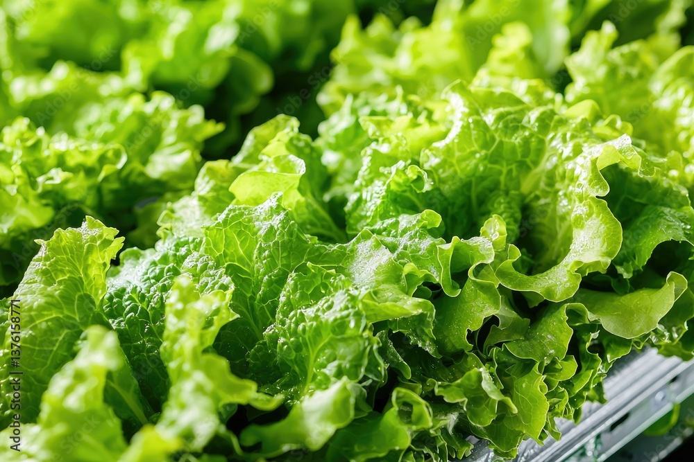 Close-up of fresh, vibrant green lettuce with crisp leaves, showcasing a healthy and leafy vegetable, suitable for salads. Close-up of fresh, vibrant green lettuce with crisp leaves, showcasing a healthy and leafy vegetable, suitable for salads.