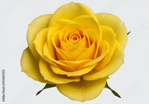Fresh beautiful yellow rose isolated