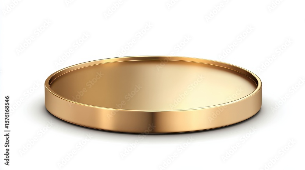 Gold round podium isolated on white background illustration Gold round podium isolated on white background illustration