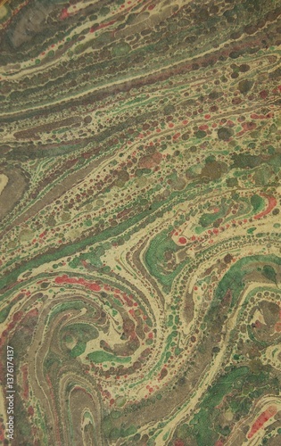 Antique marble paper close up