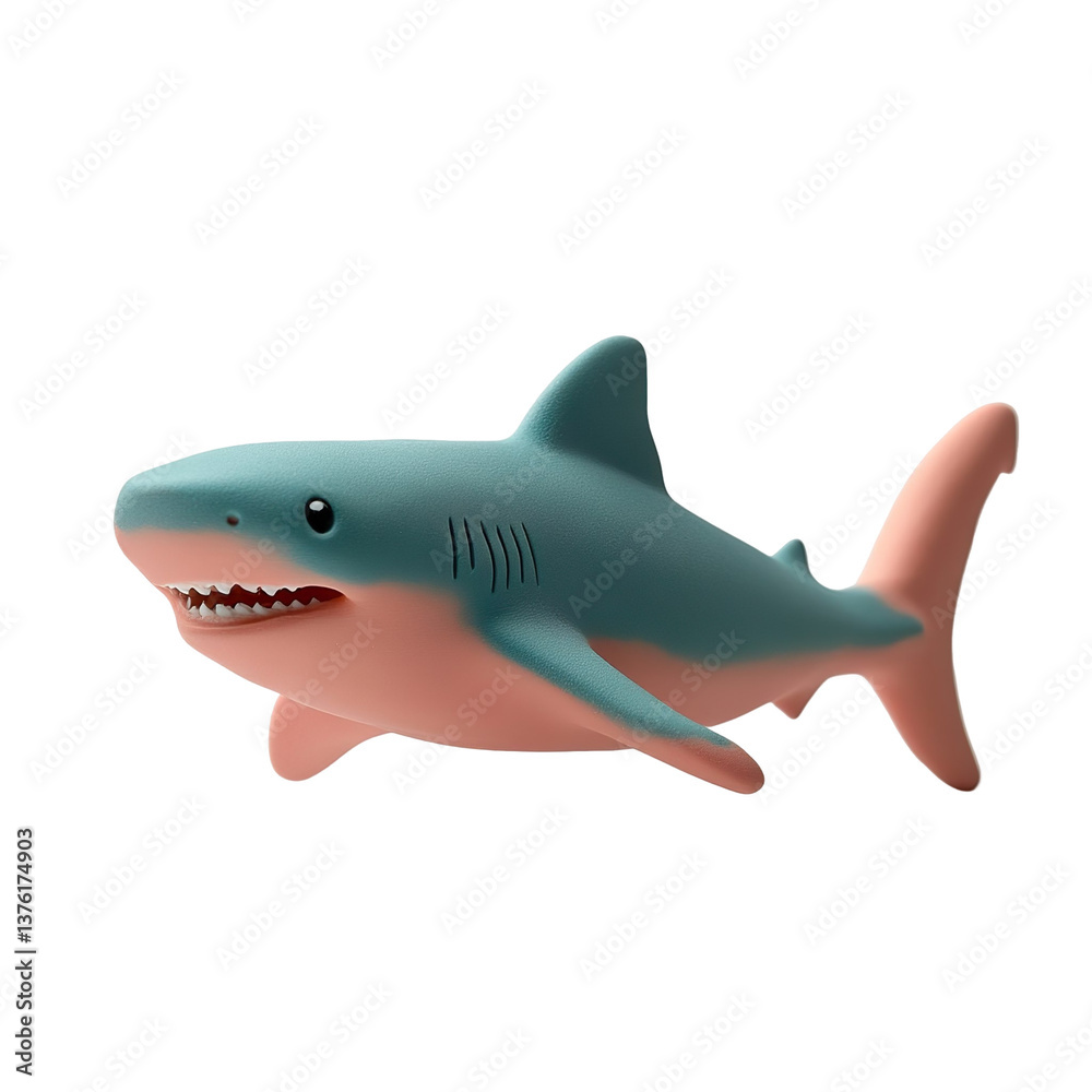Side view of a play doh nurse shark made by a child isolated on a white transparent background Side view of a play doh nurse shark made by a child isolated on a white transparent background