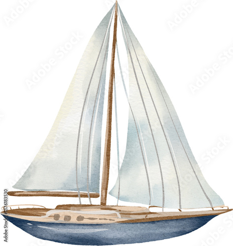 watercolor sailboat
