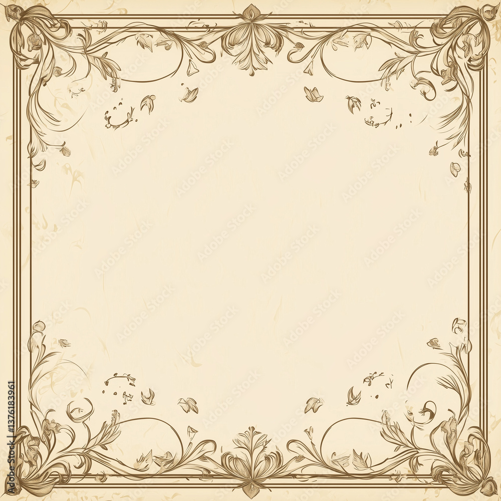 Light brown classic certificate background with border Light brown classic certificate background with border