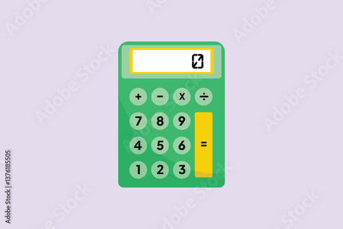 General calculator. Calculator Concept. Colored flat vector illustration isolated.
