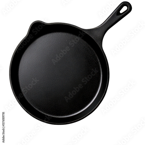 A cast iron skillet ideal for cooking delicious meals at home. transparent background.