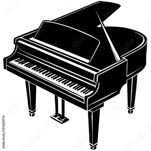 piano keys vector illustration