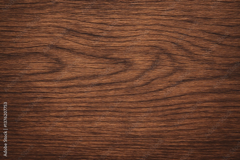 Obraz premium Wood grain texture background forming beautiful patterns and showing growth rings on dark brown wood, ideal for carpentry, design and architectural projects