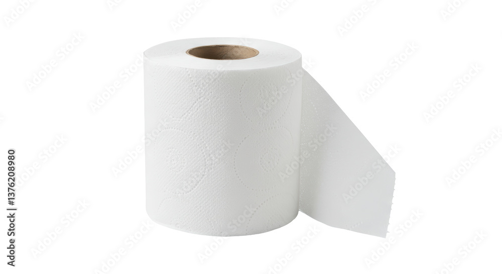 Isolated Toilet Paper Roll