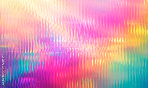 Gradient Multicolored. Vector Glass grainy Blurred neon in pastel colors. Woman face. Multicolored glass texture for banner, wallpaper, template, print.