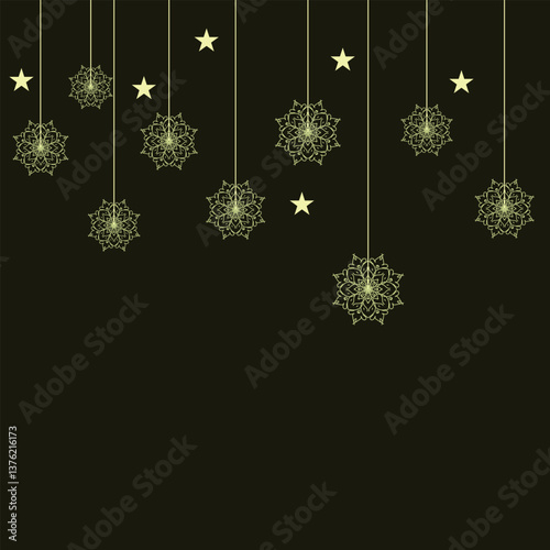 EID background with snowflakes