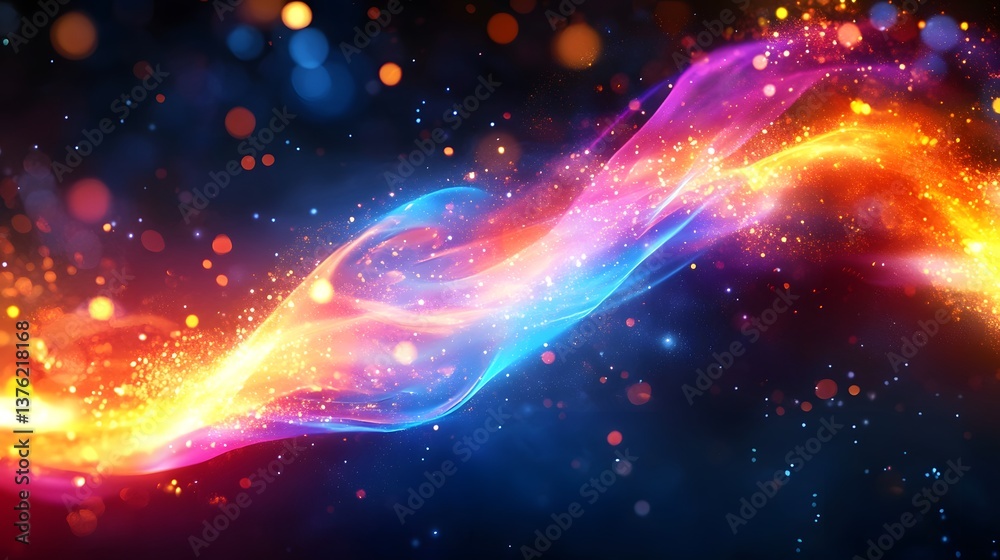 Fototapeta premium An intense close-up of a glowing matchstick flaring up with vivid orange flames and smoky ambiance