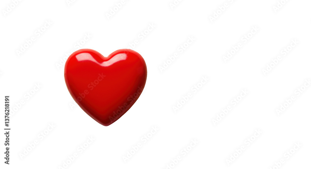 Isolated Glossy Red Heart Symbol of Love Isolated Glossy Red Heart Symbol of Love