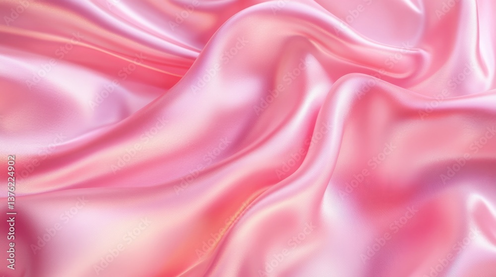 Fototapeta premium Pink satin roses texture for Women's Day greeting background illustration