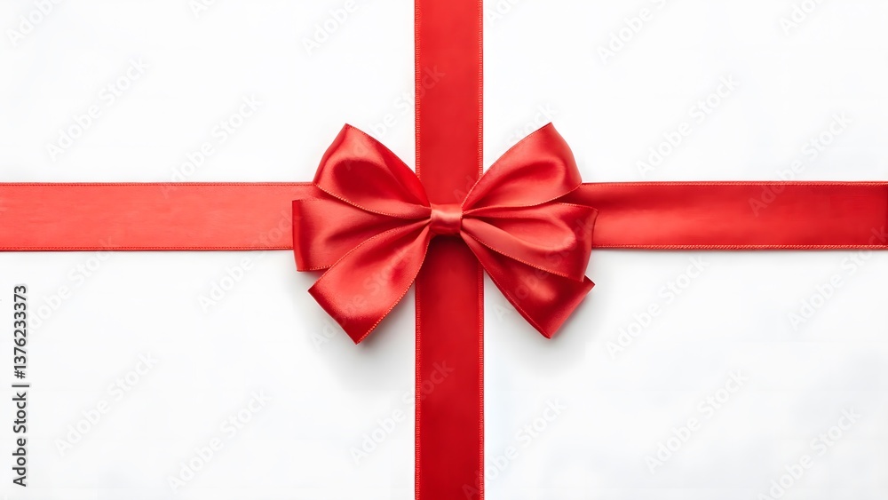 Red bow isolated on white background Red bow isolated on white background