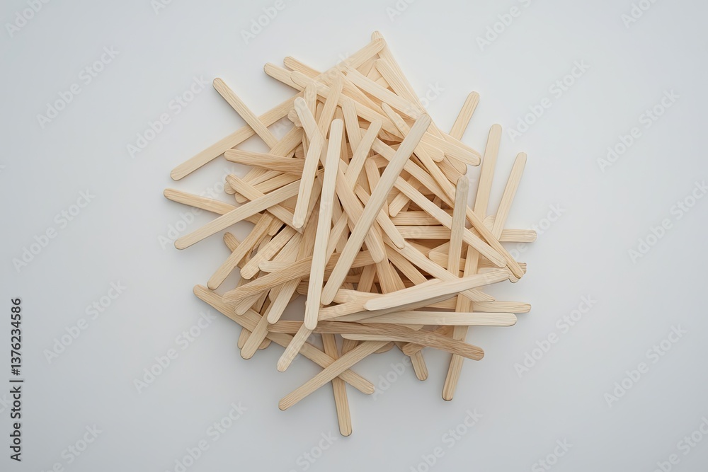 Pile of wooden ice cream sticks Pile of wooden ice cream sticks