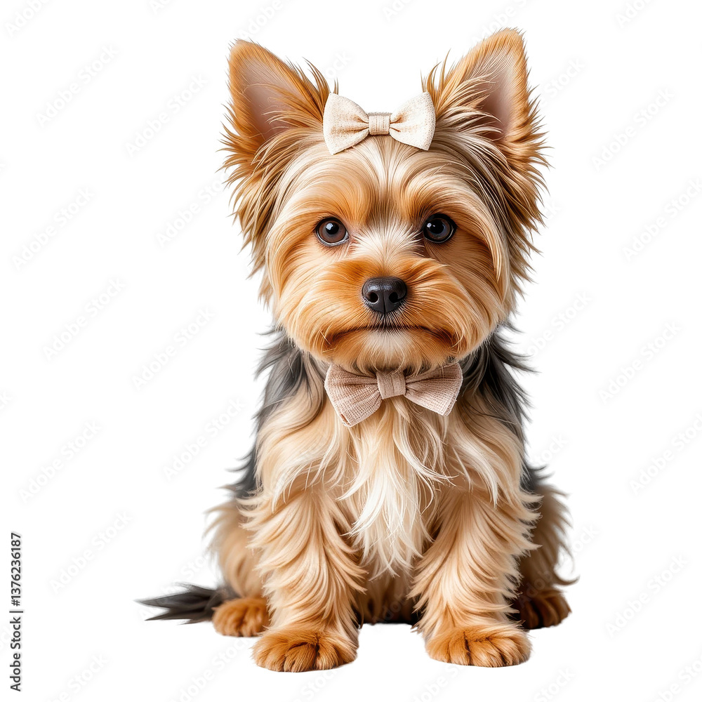 Yorkshire Terrier with Bows Yorkshire Terrier with Bows
