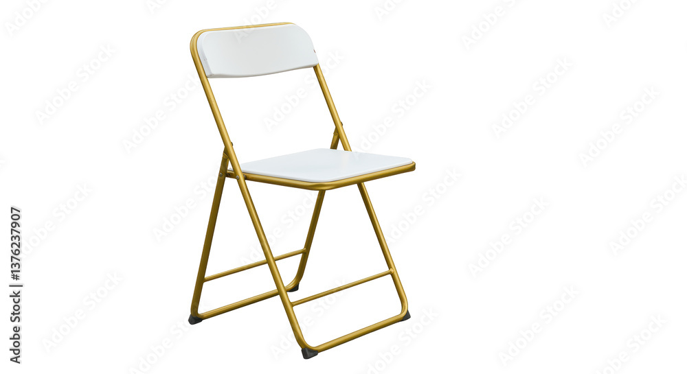 Isolated Gold Folding Chair Isolated Gold Folding Chair