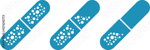 medical tablets in the form of pills. Medicines and antibiotics, pharmaceuticals and treatment