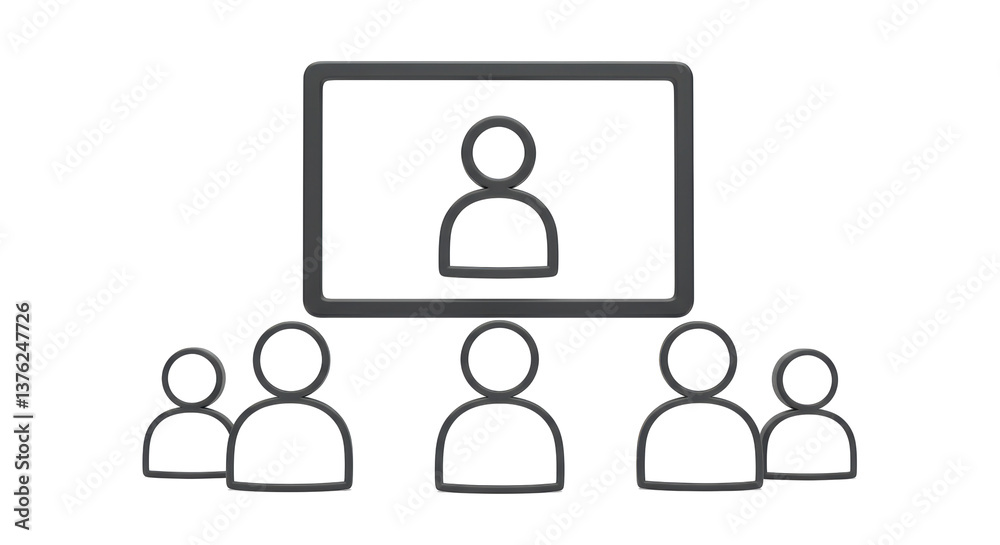 Isolated Conference Call Representation with Monitor and Participants Isolated Conference Call Representation with Monitor and Participants