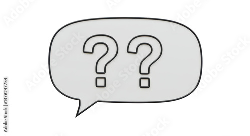 Isolated Question Mark Bubble