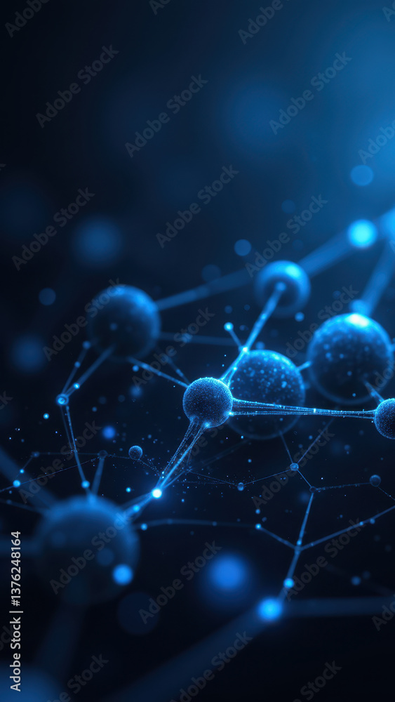 Blue glow illuminating molecule structure with ribbons, symbolizing GLPs or similar bio-chemicals. Blue glow illuminating molecule structure with ribbons, symbolizing GLPs or similar bio-chemicals.