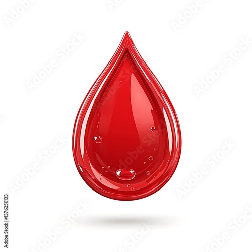 Red Blood Drop Icon.
