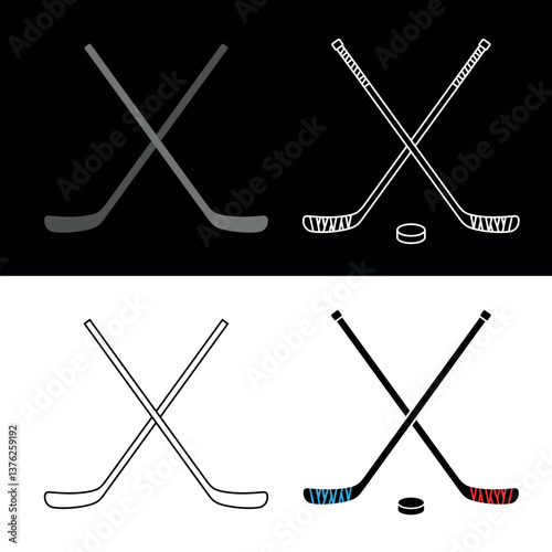 Hockey stickleback. Equipment for the sport of ice hockey. An attribute of a match, hockey player, competition or championship.