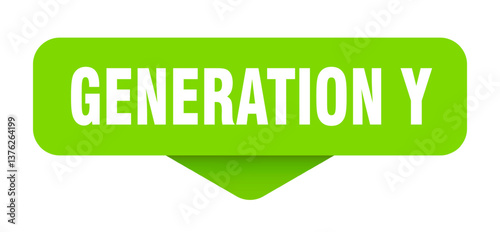 generation y sticker. generation y sign on transparent background