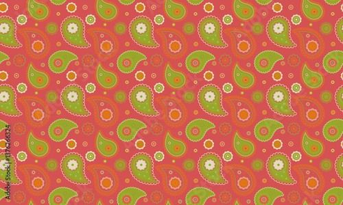 Droplet blossom a paisley cucumber. Style traditional a image simplicity. Sample texture, east colors.