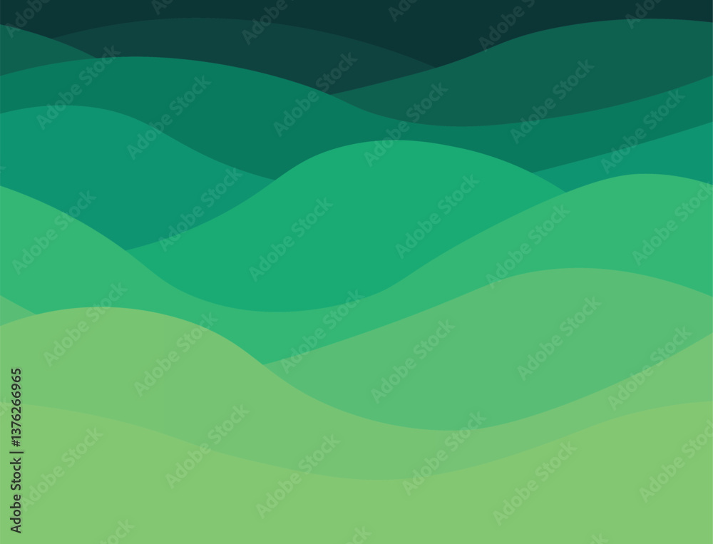 Obraz premium Abstract Green Wave Background Vector