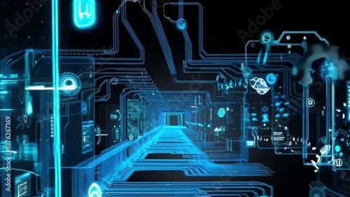 neon electronic circuit board