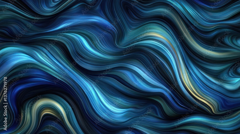 A textured wave pattern with deep, rich blues and greens swirling across the surface, evoking a sense of calm and energy, with subtle highlights reflecting off the smooth surface A textured wave pattern with deep, rich blues and greens swirling across the surface, evoking a sense of calm and energy, with subtle highlights reflecting off the smooth surface