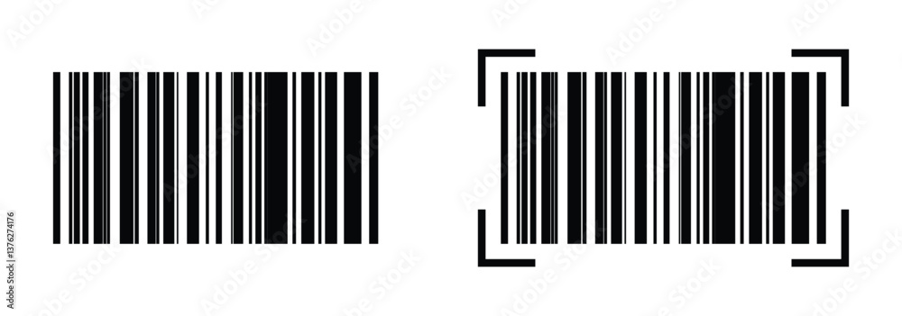 Set of barcode vector icon, bar code icon, barcode vector icon, bar code for web design Set of barcode vector icon, bar code icon, barcode vector icon, bar code for web design