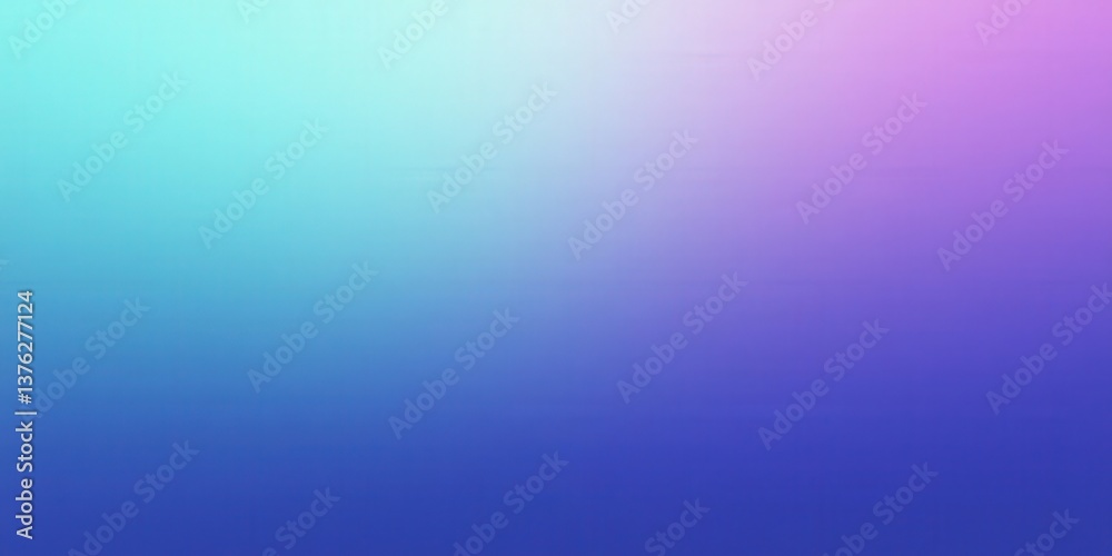 Obraz premium abstract grainy gradient background transitioning from light turquoise to deep purple with soft blurred blues and violets for modern serene designs