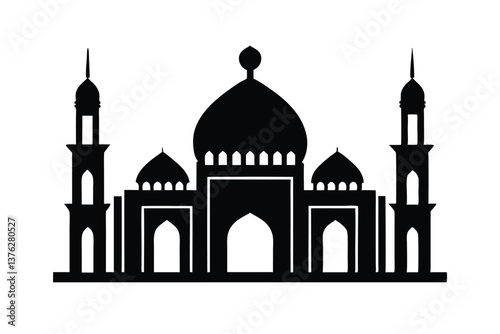Mosque vector silhouette