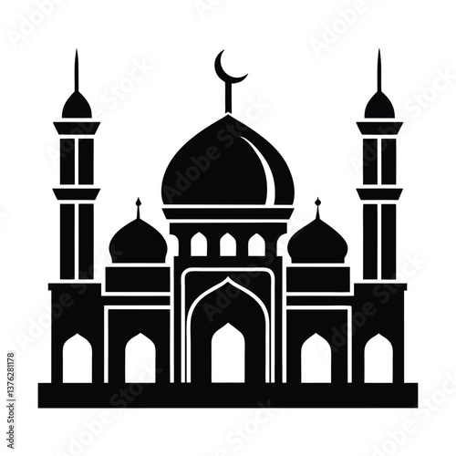Mosque vector silhouette