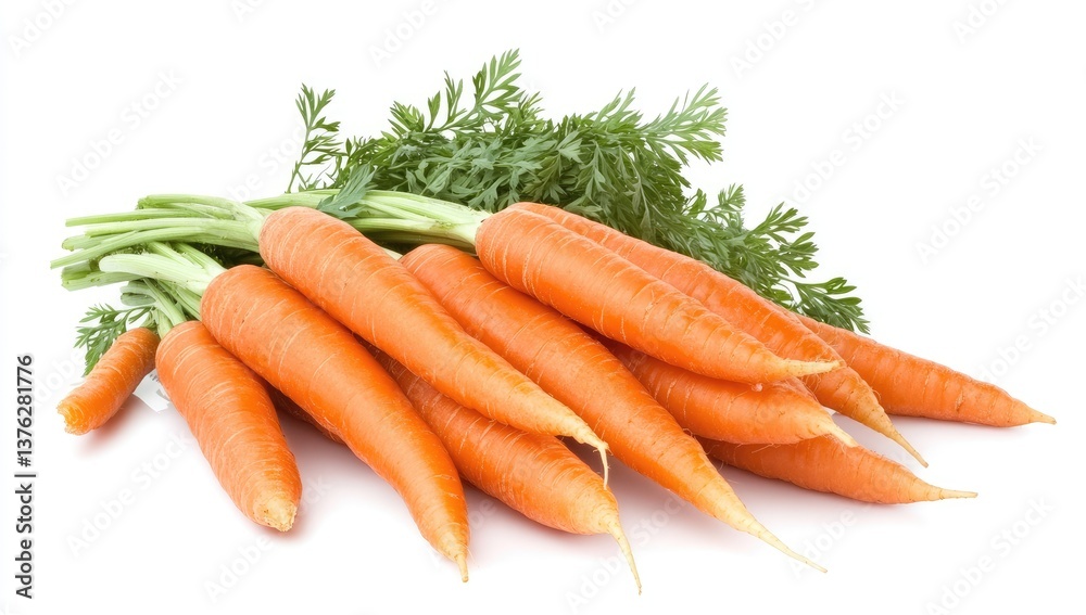 Fresh carrots with leaves Fresh carrots with leaves