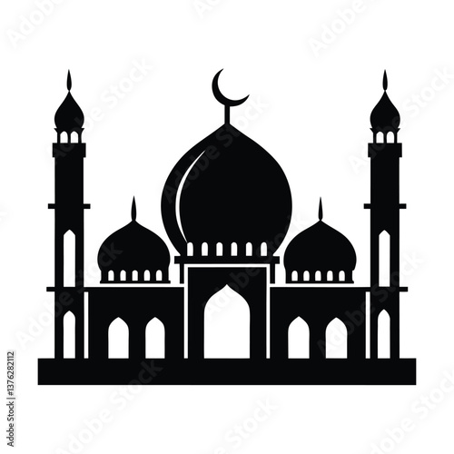 Mosque vector silhouette