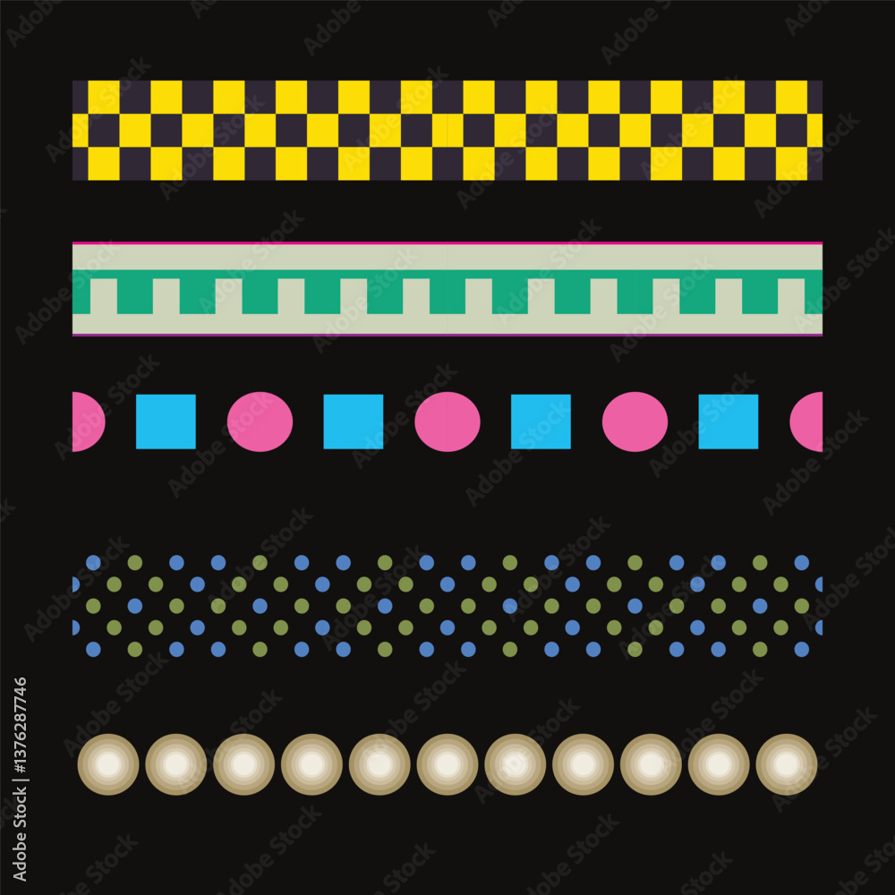 Fototapeta premium A border dash is a visual design element used to create a dashed line along the edges of a border, typically in graphic design or web design. It adds a decorative or structured touch to frames and div