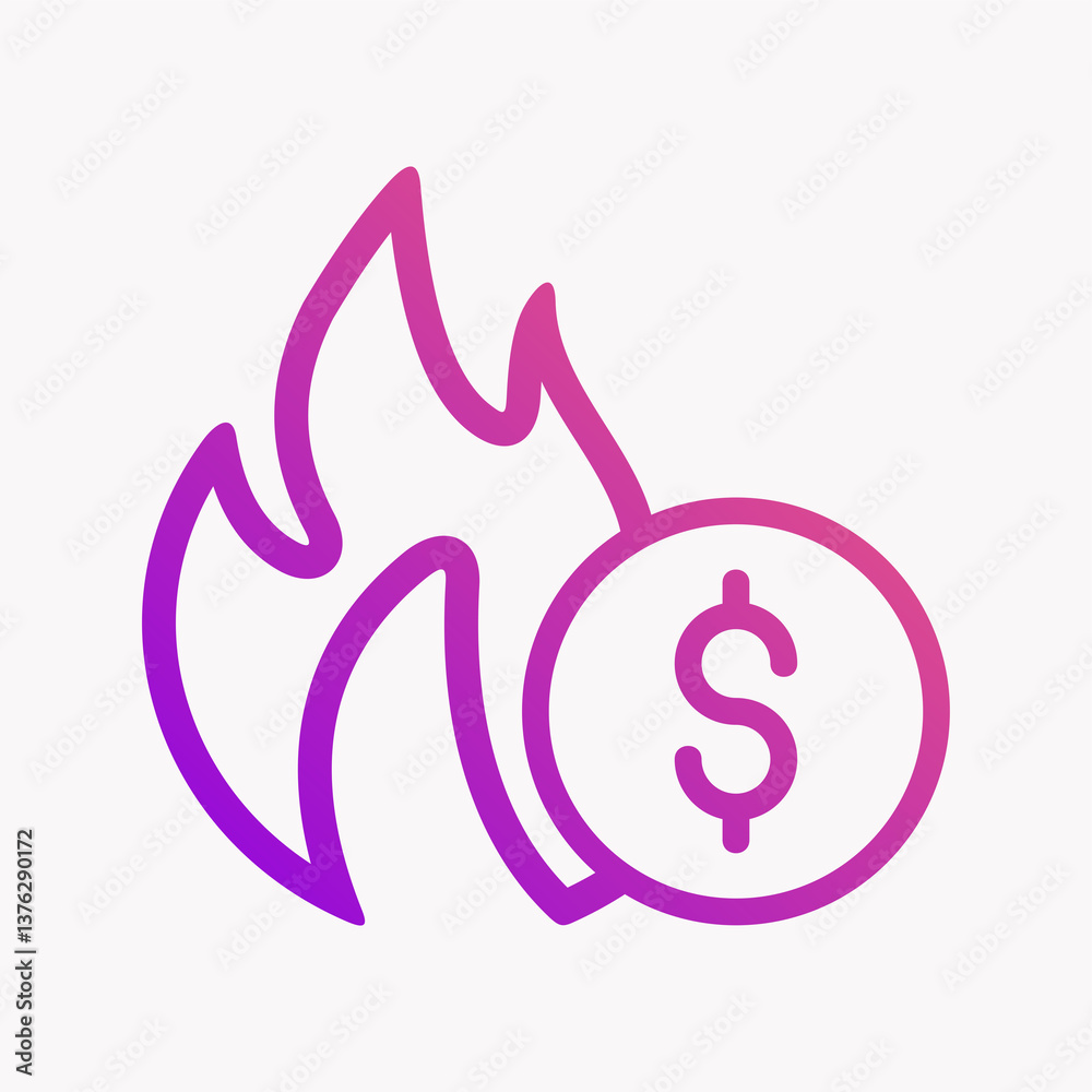 Fototapeta premium GAS COST LINE