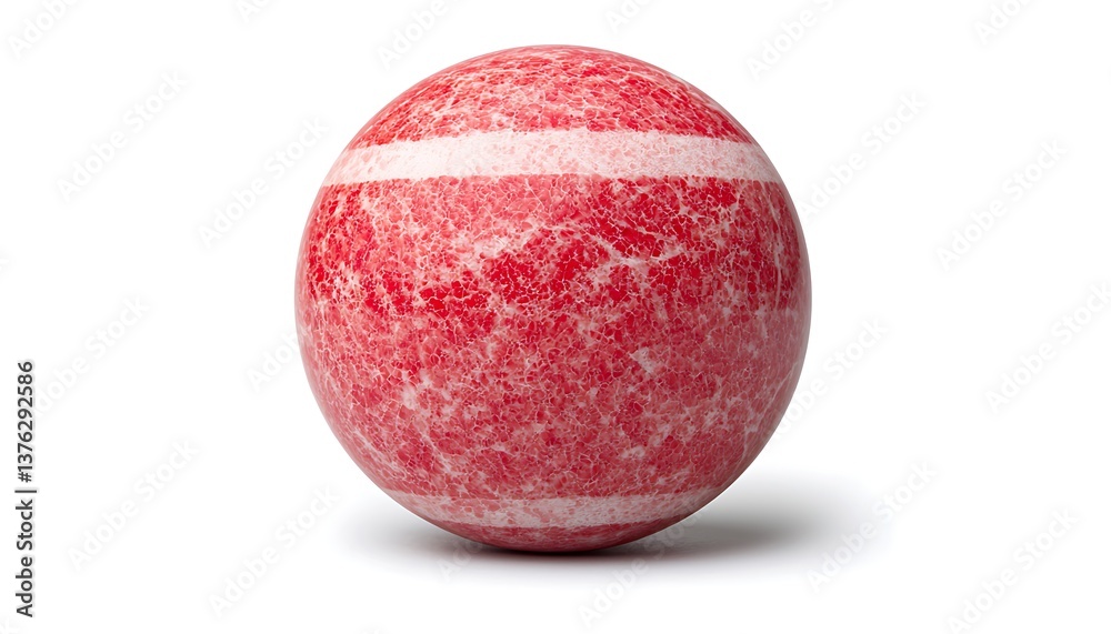 Fototapeta premium Red Marble Sphere with Studio Shot.