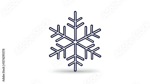 Snowflake Icon with Winter Design.