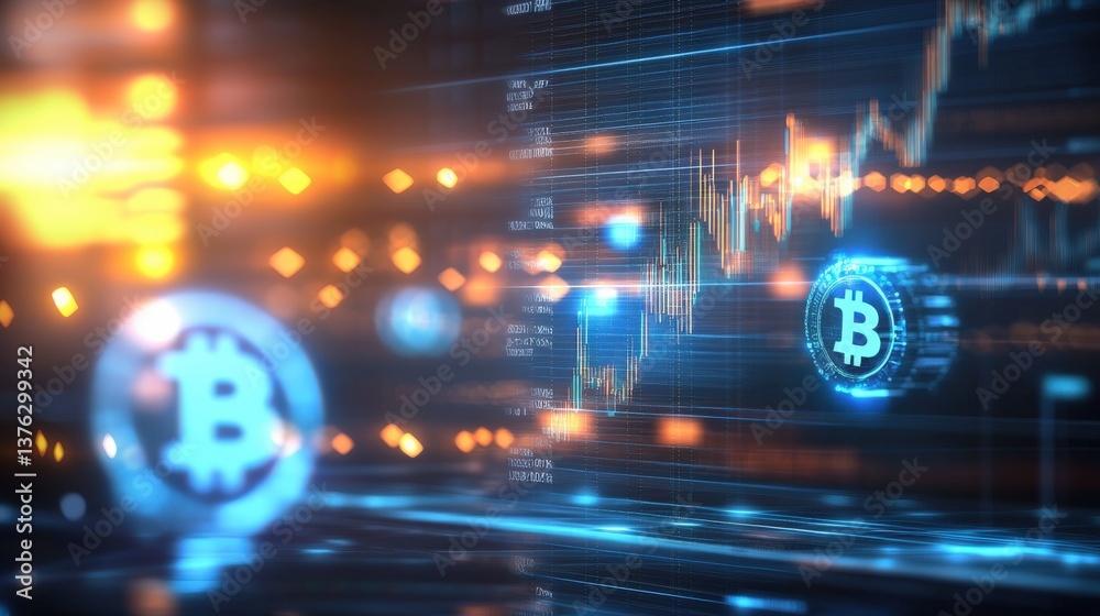 Cryptocurrency market trends digital finance data visualization online environment dynamic viewpoint economic concept Cryptocurrency market trends digital finance data visualization online environment dynamic viewpoint economic concept
