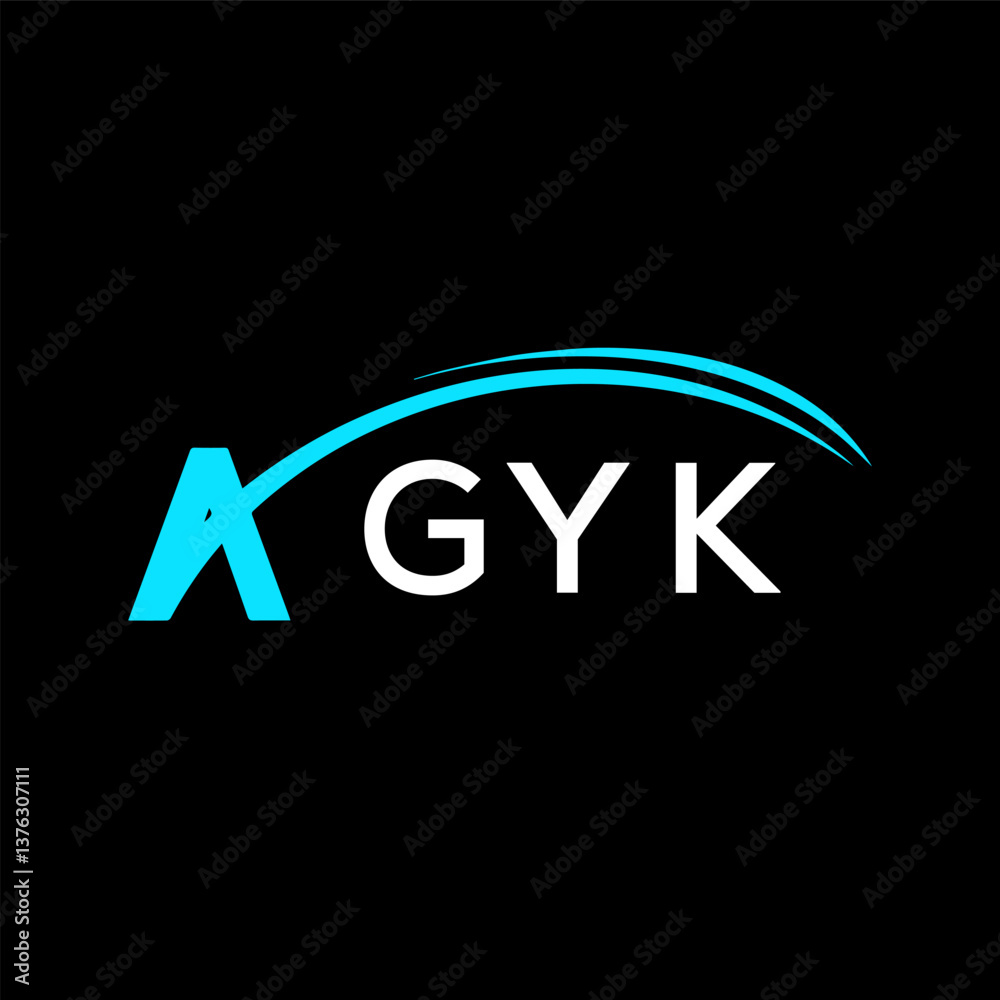 GYK creative minimalist letter logo.