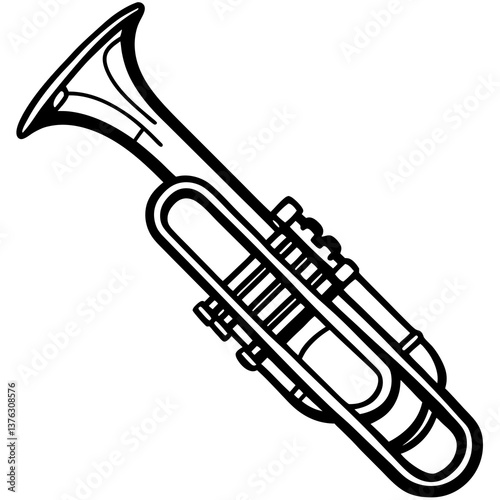 trumpet vector illustration