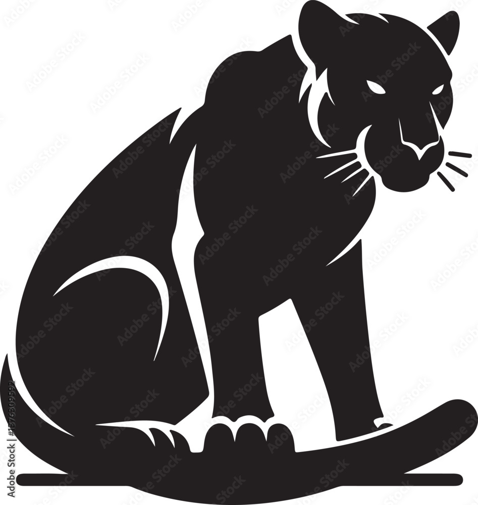 Fototapeta premium silhouette of a tiger